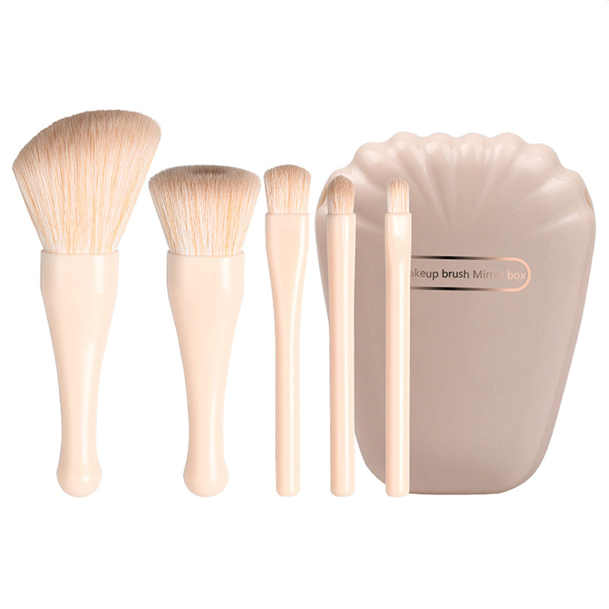HUPSRC117 Portable Travel Shell Makeup Brush Set