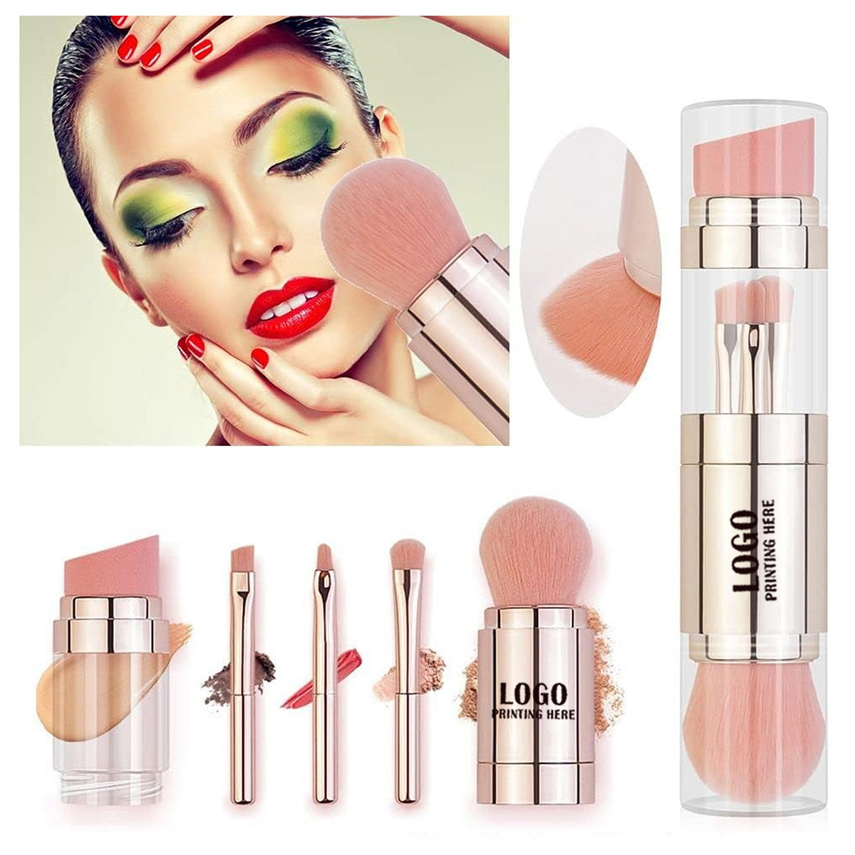 HUPSRC118 5 In 1 Mini Professional Makeup Brush Set