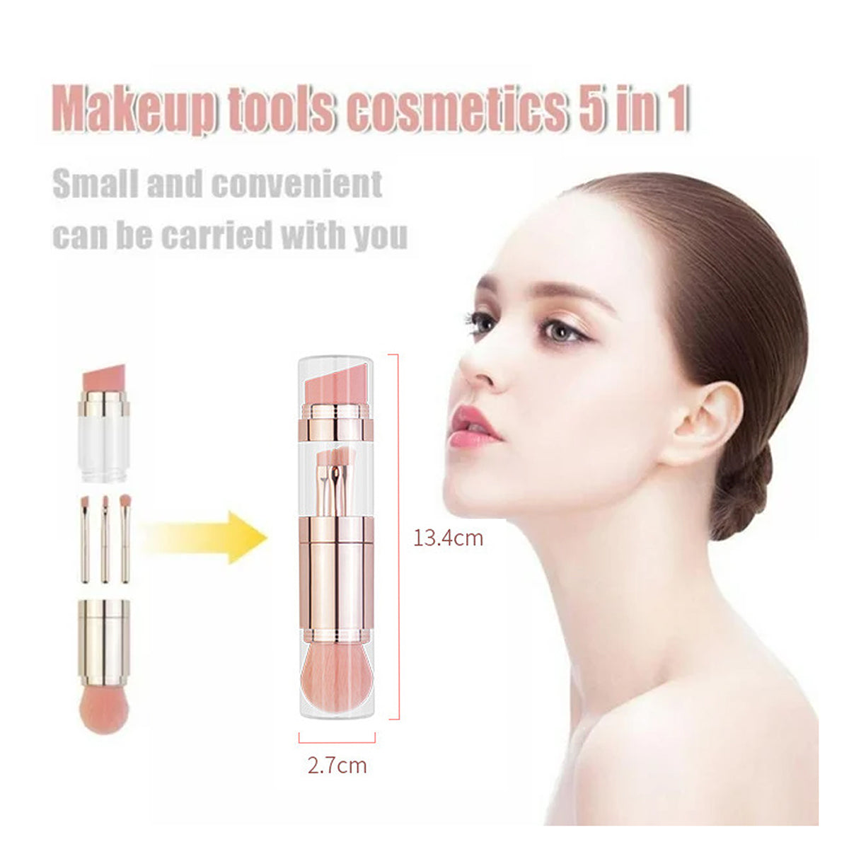 HUPSRC118 5 In 1 Mini Professional Makeup Brush Set