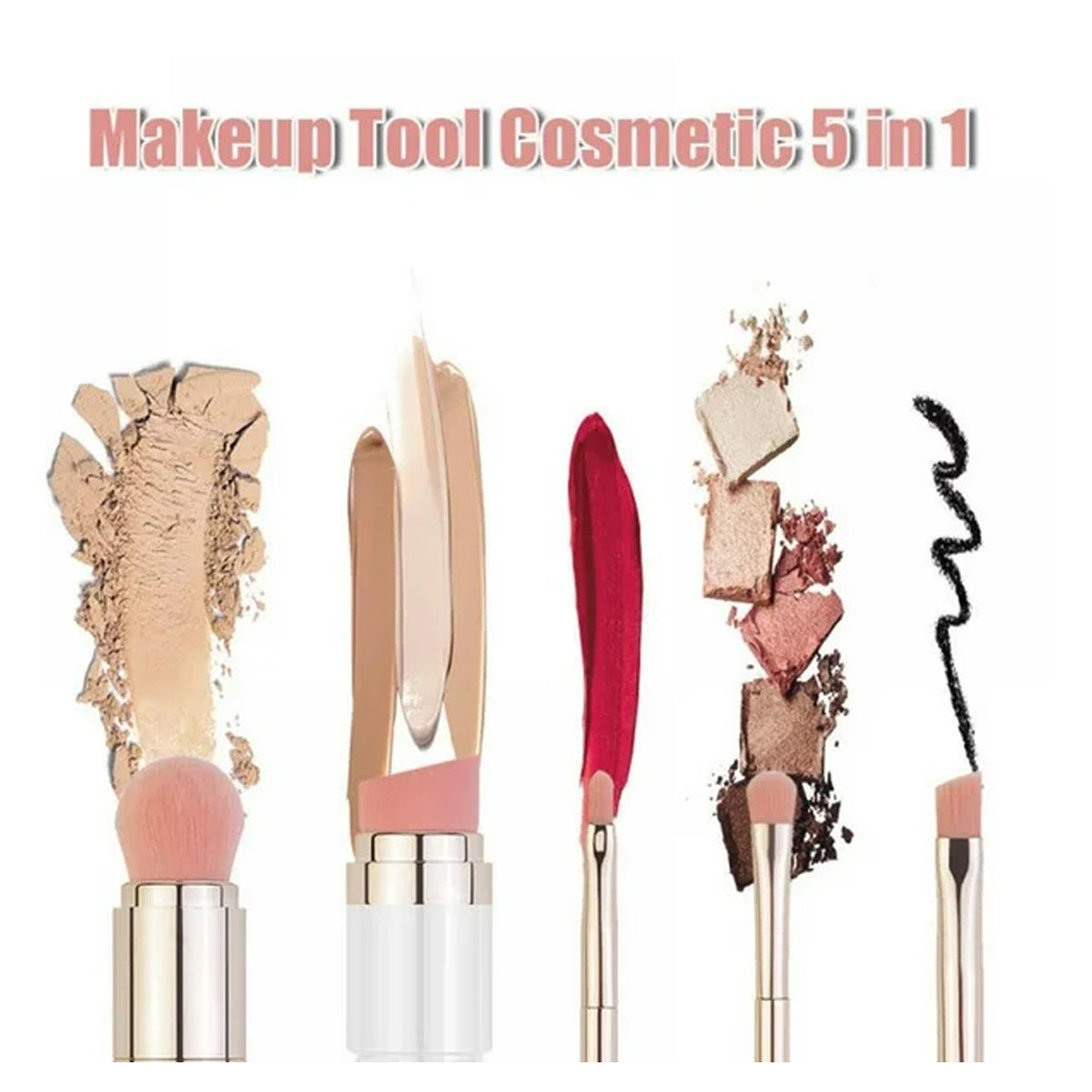 HUPSRC118 5 In 1 Mini Professional Makeup Brush Set