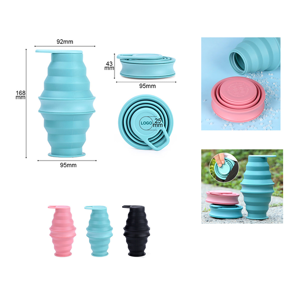 SUPSRC92 19 oz. Foldable Water Bottle