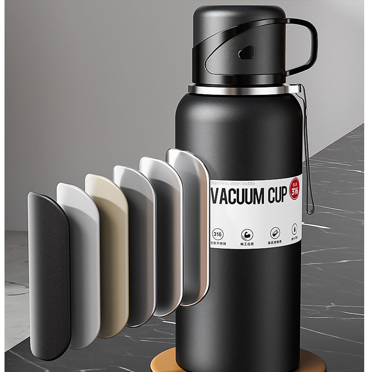 SUPSRC93 64 oz. Stainless Steel Outdoor Vacuum Cup