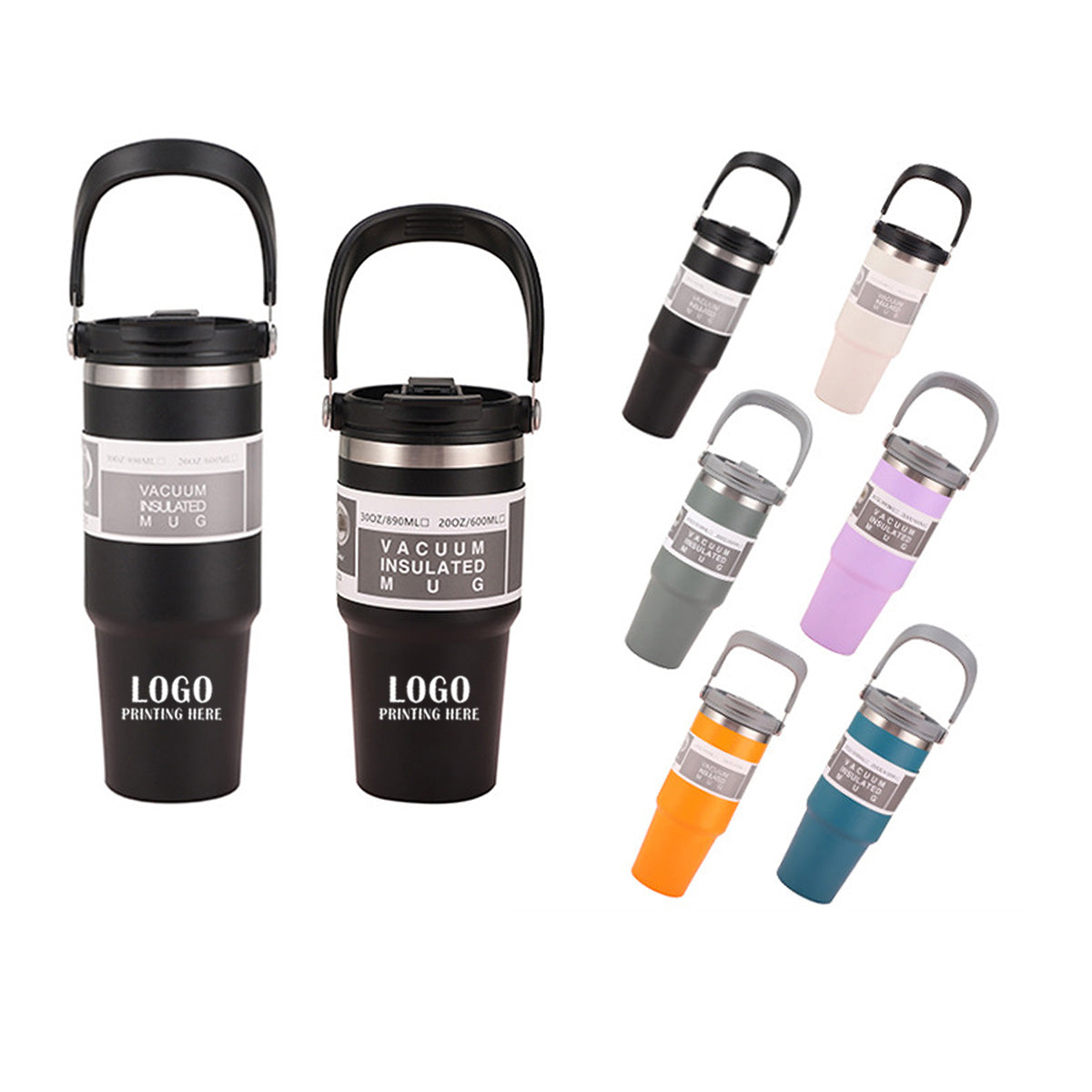 SUPSRC96 32 Oz. Stainless Steel Vacuum Insulated Mug with Straw and Carry Loop