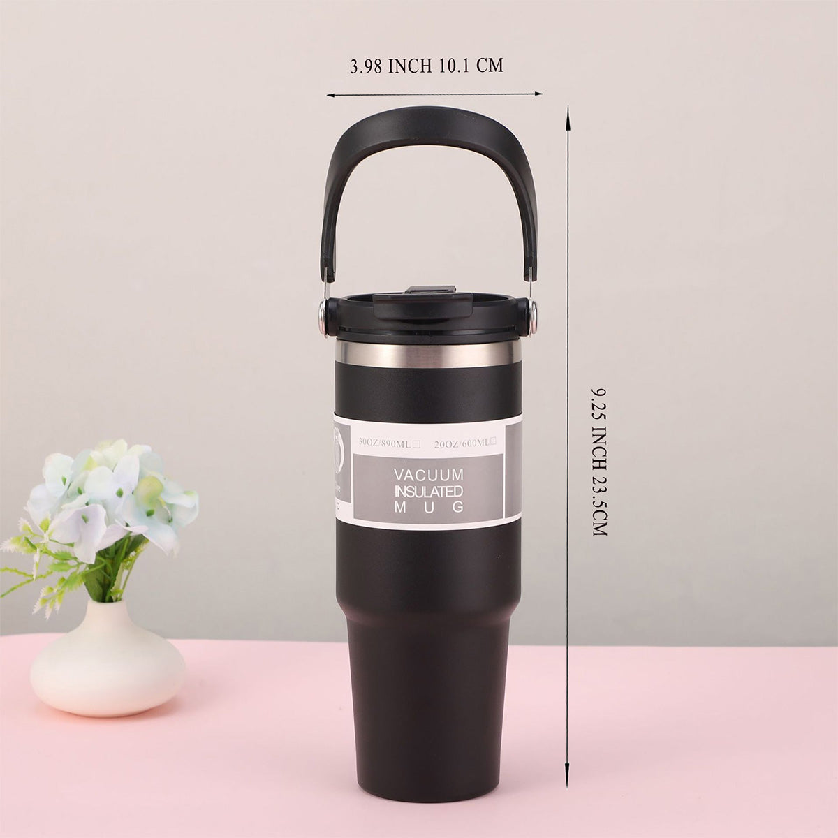 SUPSRC96 32 Oz. Stainless Steel Vacuum Insulated Mug with Straw and Carry Loop