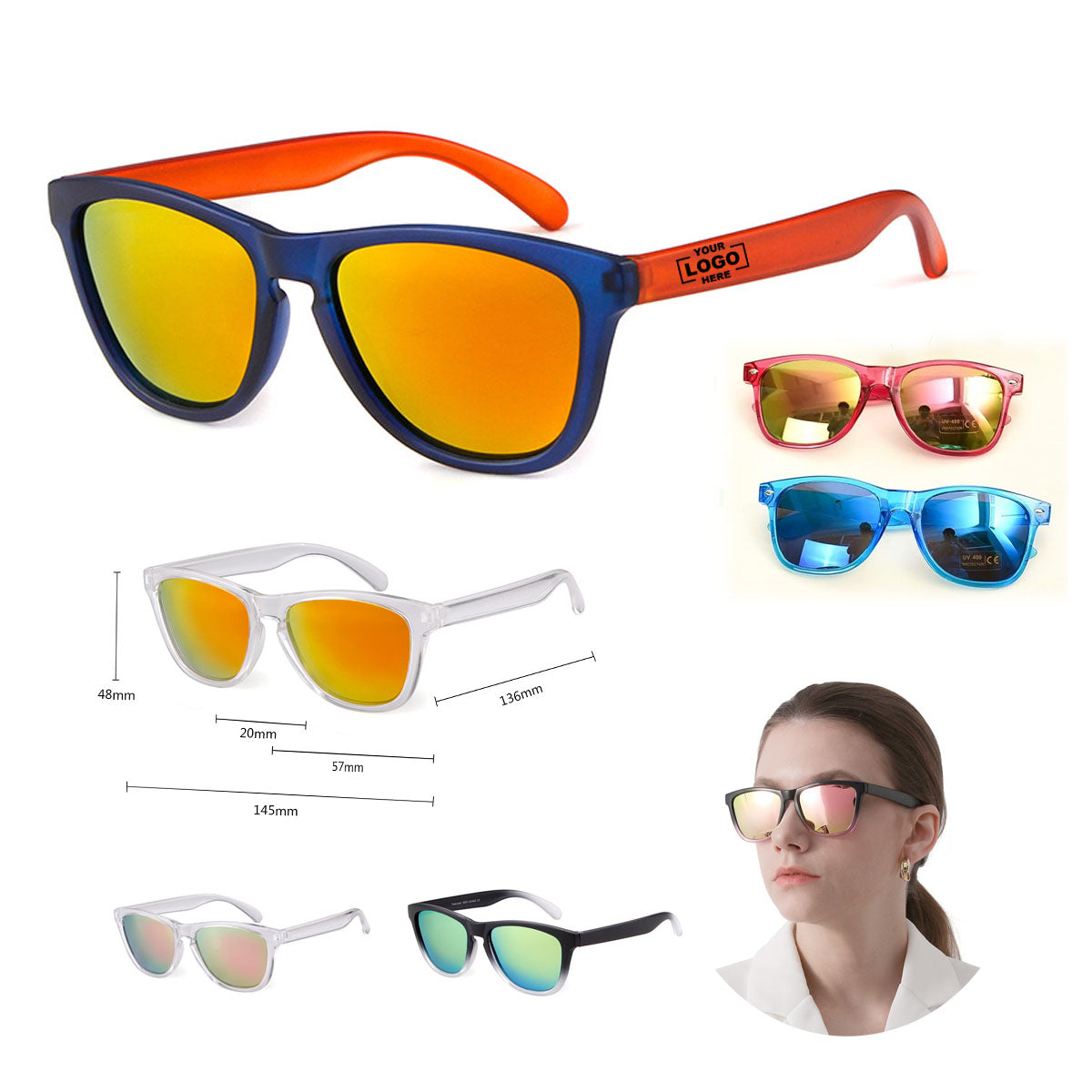 NW016  Retro  Mirror Coating Sunglasses