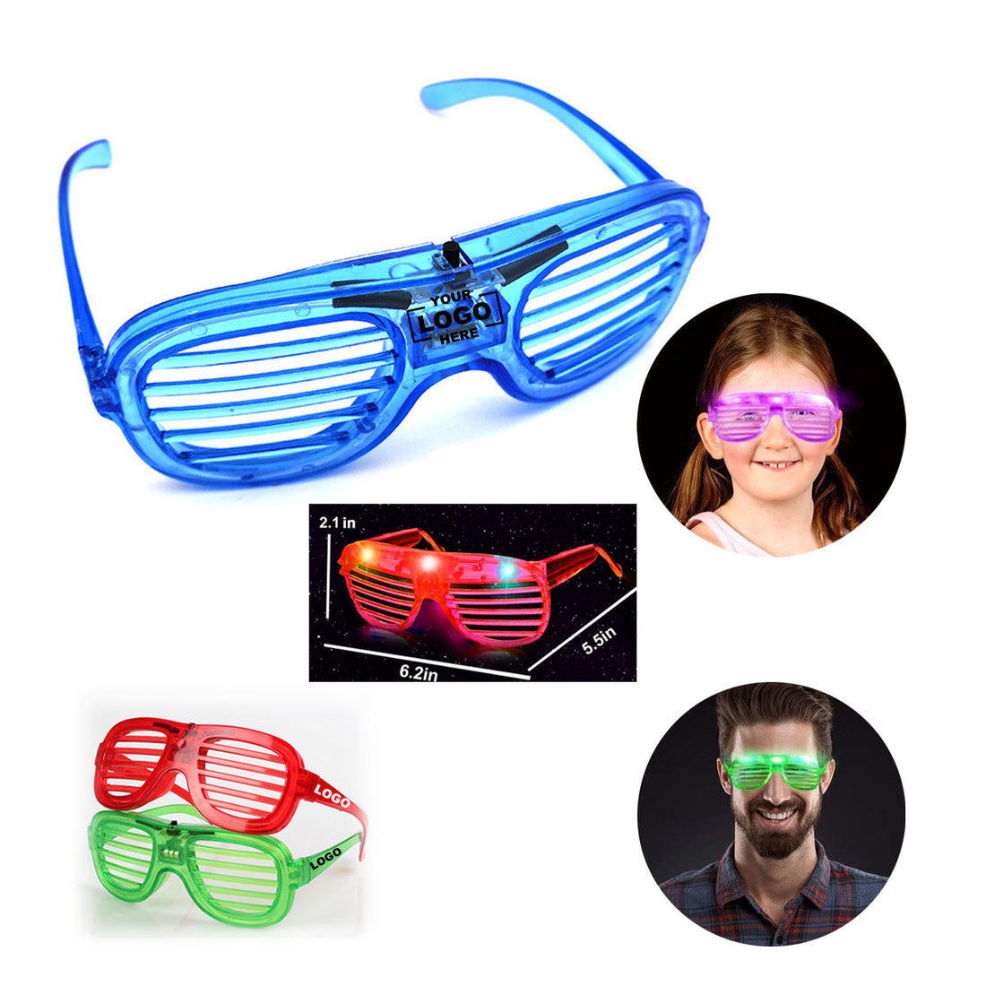 NW018 LED Shutter Shadeds Glasses