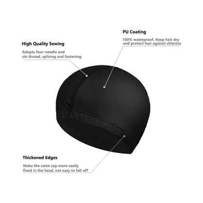 NW025 PU Water Proof Fabric Swim Caps