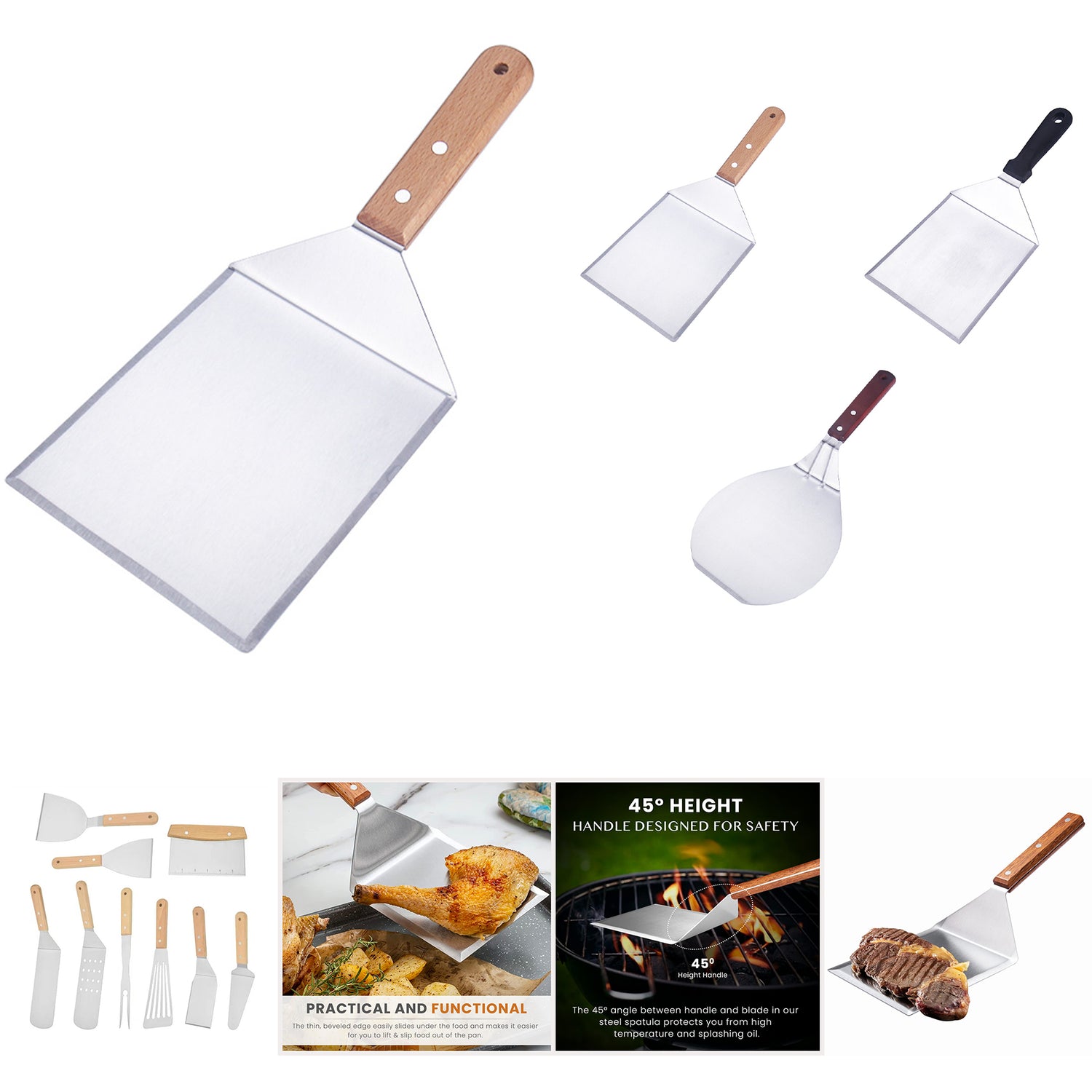 SUPSCH292 Extra Wide Spatula with Beveled Edges