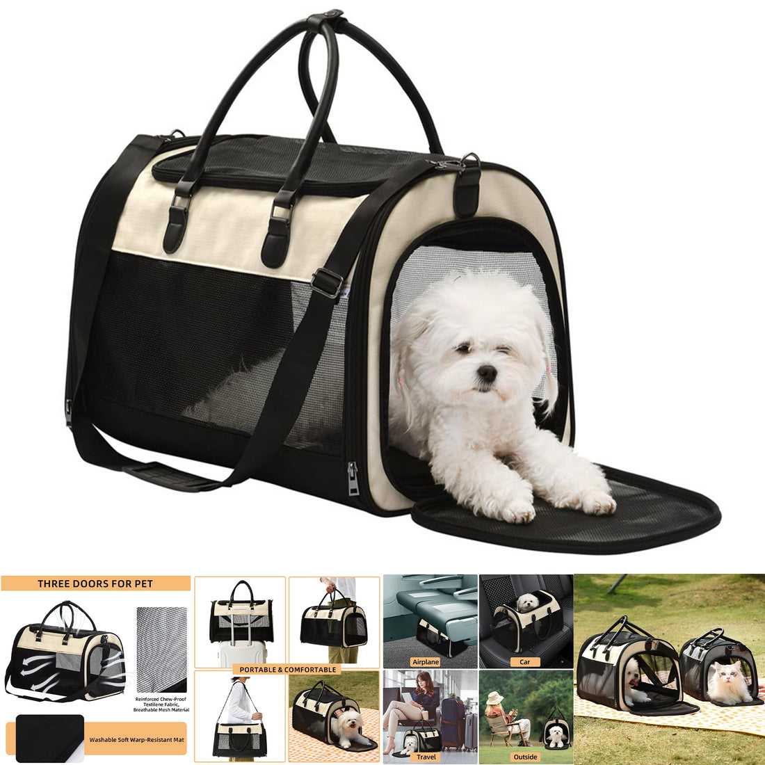 SUPSCH183 Cat Carrier Soft Sided