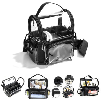 SUPSCH210 Transparent PVC Clear Travel Makeup Brush Holder