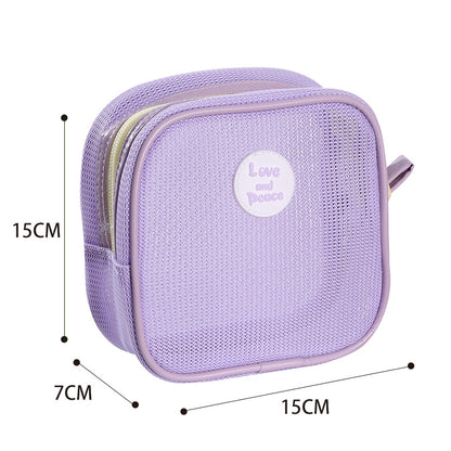 SUPSCH229 Kosmetiktasche aus Netzstoff mit Reißverschluss