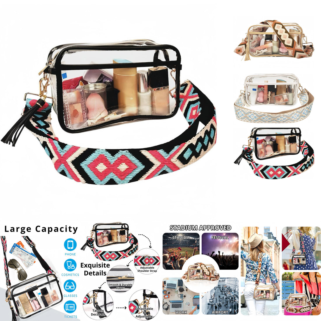 SUPSCH161 Transparente Tasche, Stadionzulassung