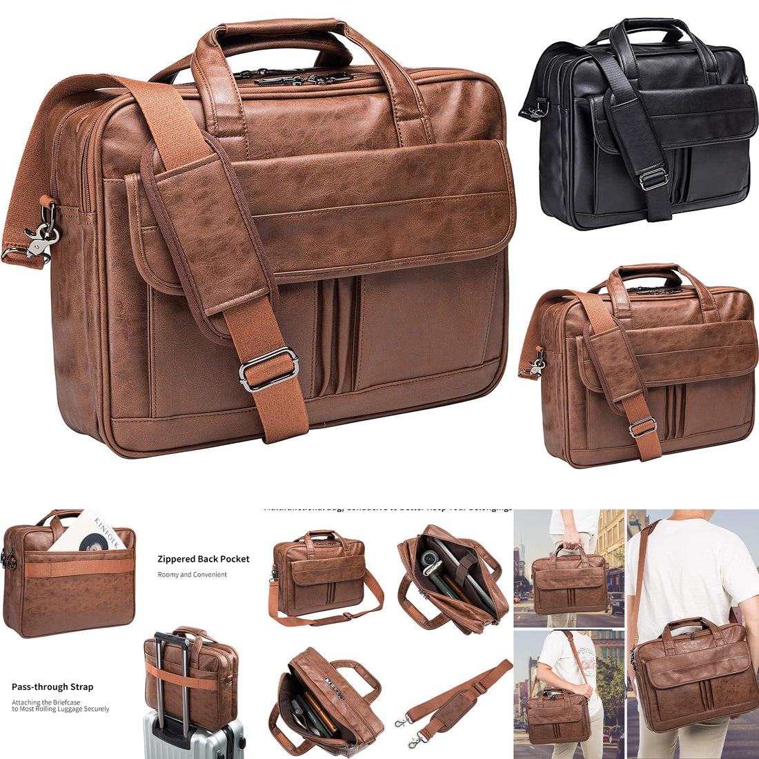 SUPSCH130 Leather Messenger Bag