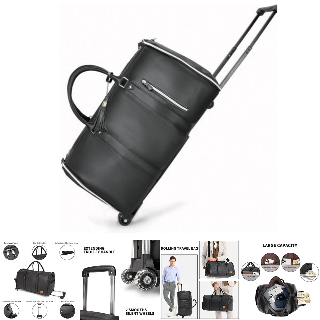 SUPSCH187 Rolling Duffel Bags with Wheels