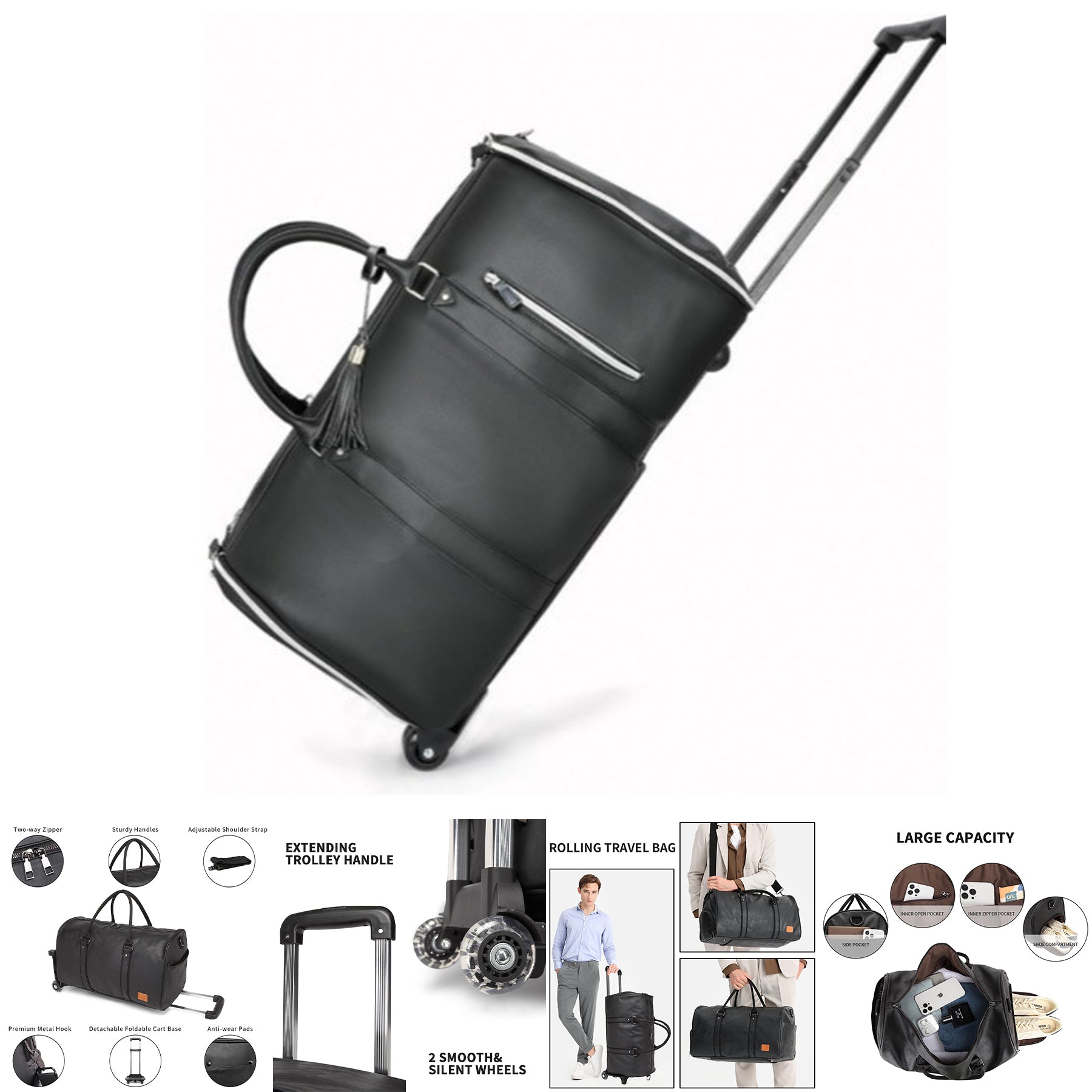 SUPSCH187 Rolling Duffel Bags with Wheels