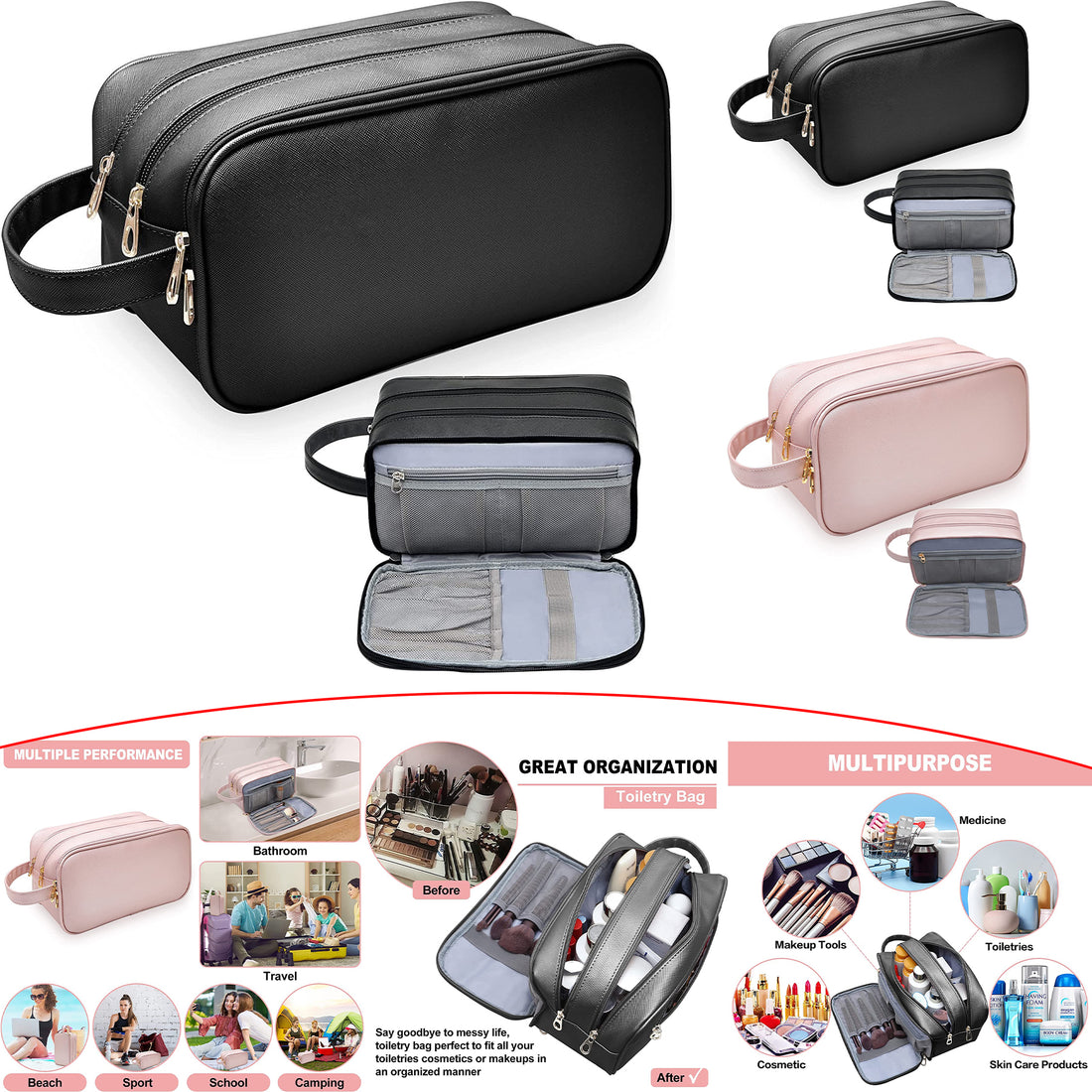 SUPSCH129 Travel Makeup Bag