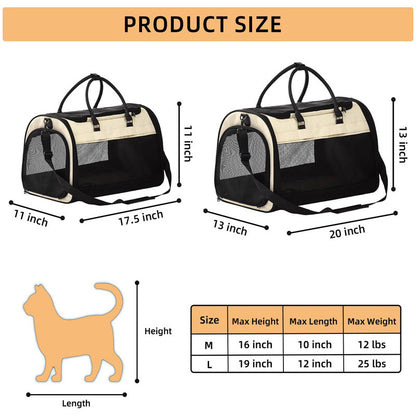 SUPSCH183 Cat Carrier Soft Sided