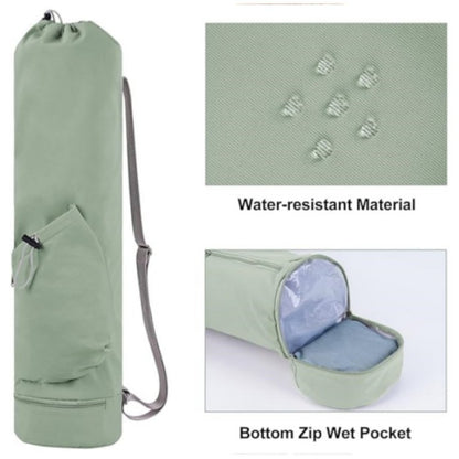 SUPSCH184 Yoga Mat Bag with Water Bottle Pocket and Bottom Wet Pocket