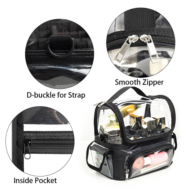 SUPSCH210 Transparent PVC Clear Travel Makeup Brush Holder