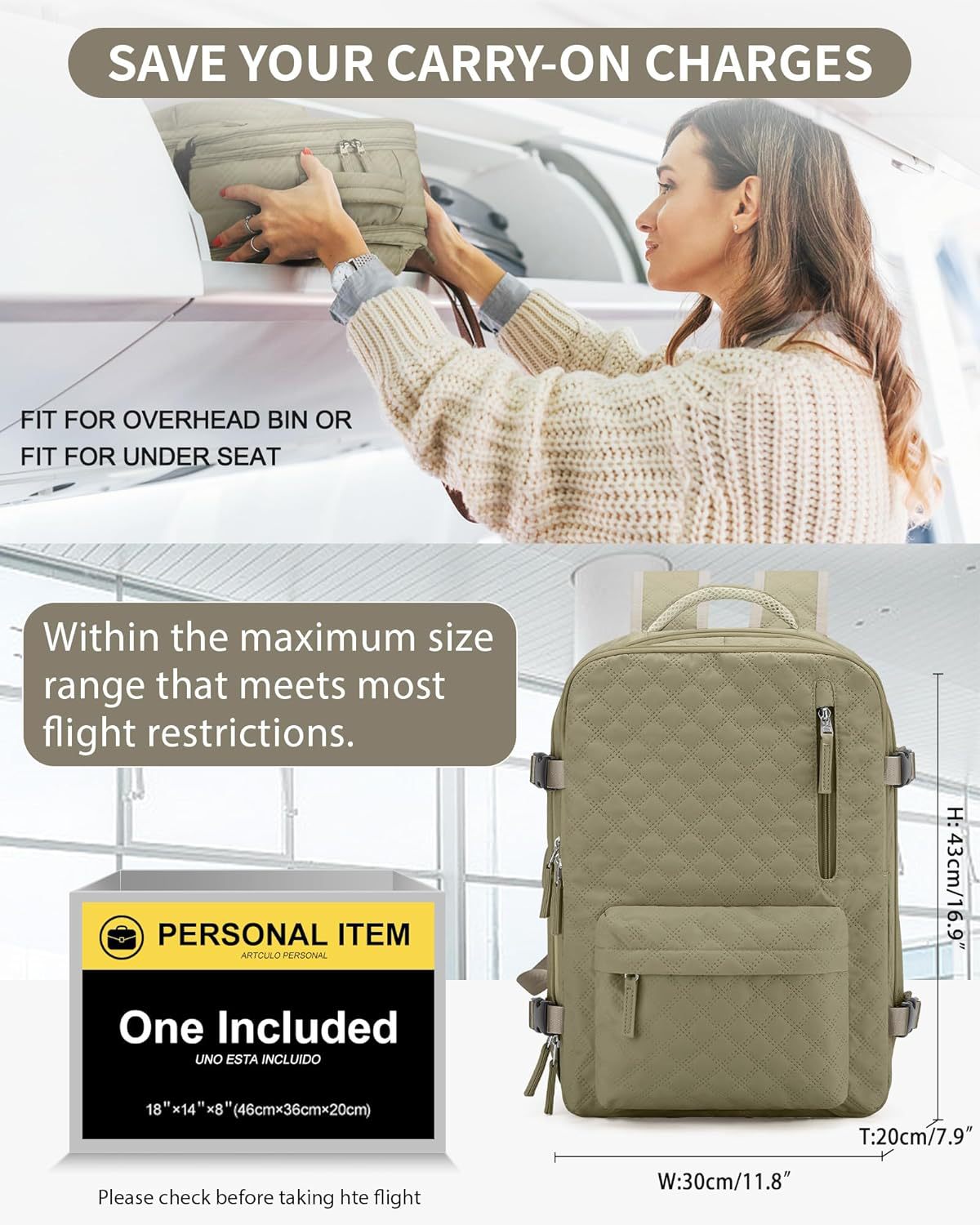 SUPSCH175 Großer Reiserucksack