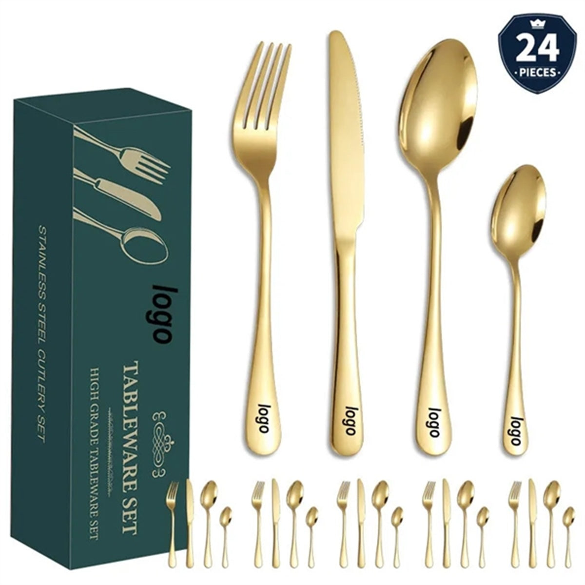 HUPSBY325 24 pieces Stainless Steel Cutlery Set
