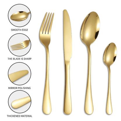 HUPSBY325 24 pieces Stainless Steel Cutlery Set