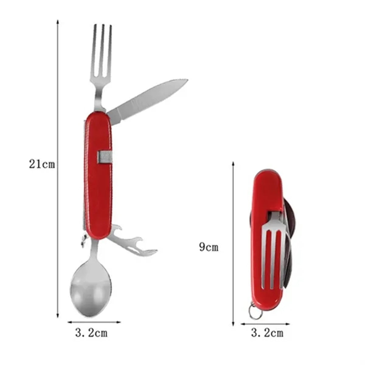 HUPSBY327 4 in 1 Pocket Cutlery Camping Set