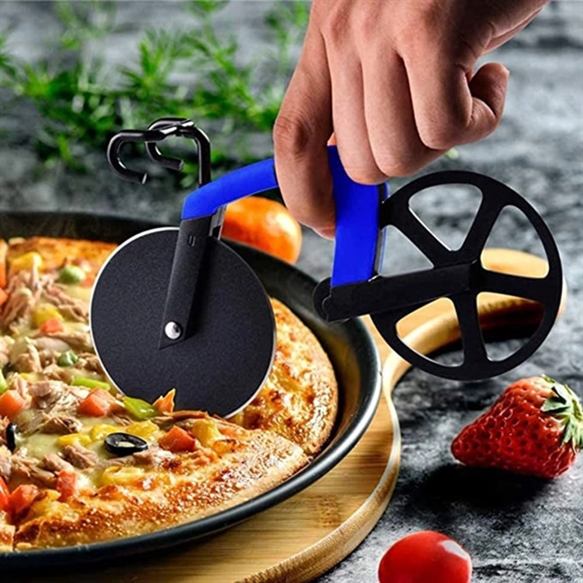 HUPSBY335 Bicycle Pizza Cutter Slicer