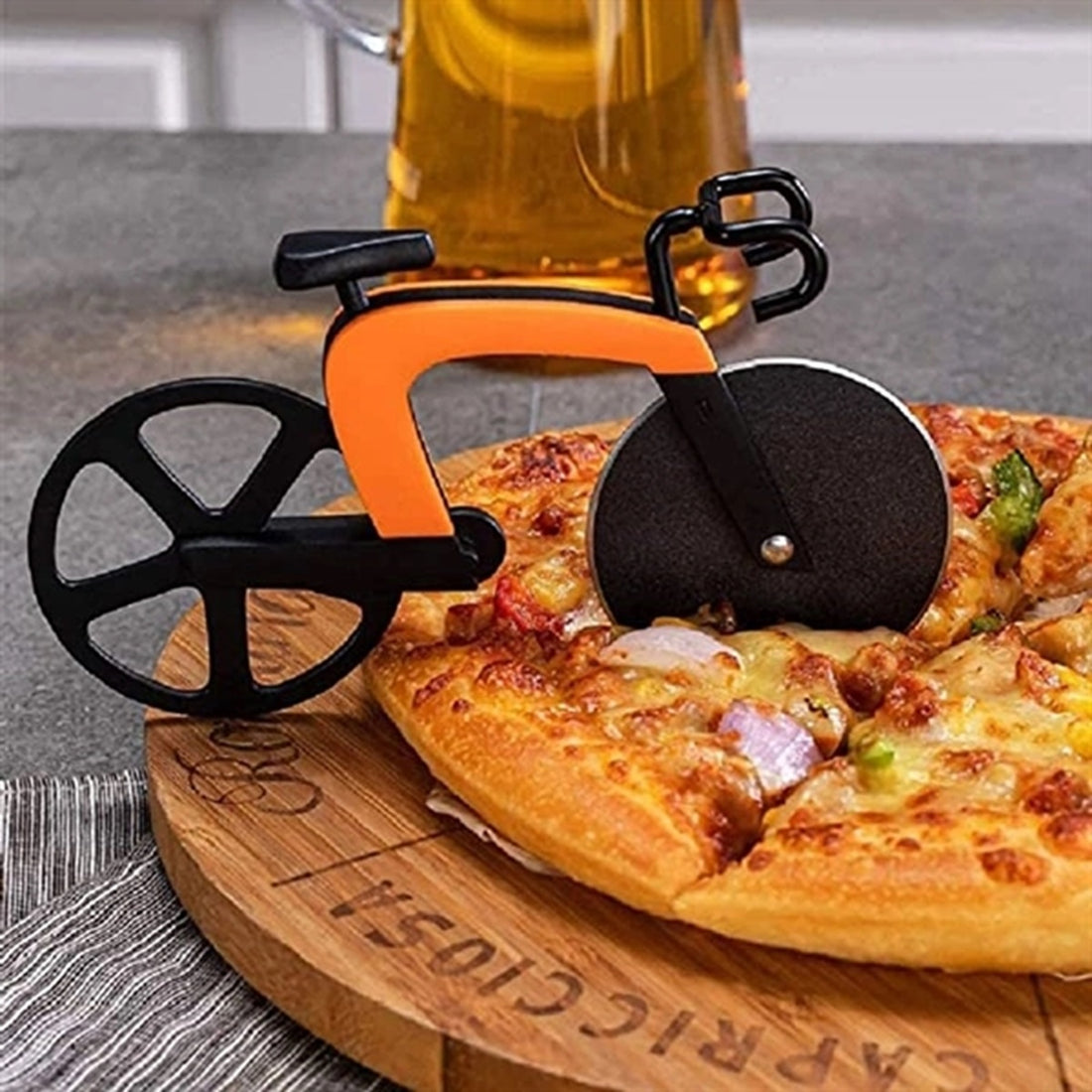 HUPSBY335 Bicycle Pizza Cutter Slicer