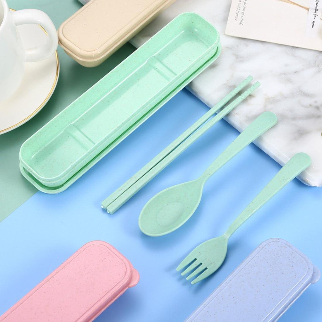 HUPSBY337 Wheat Straw Cutlery Set
