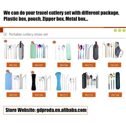 HUPSBY338 3-Piece (Knife, Fork, Spoon) Reusable Flatware Sets
