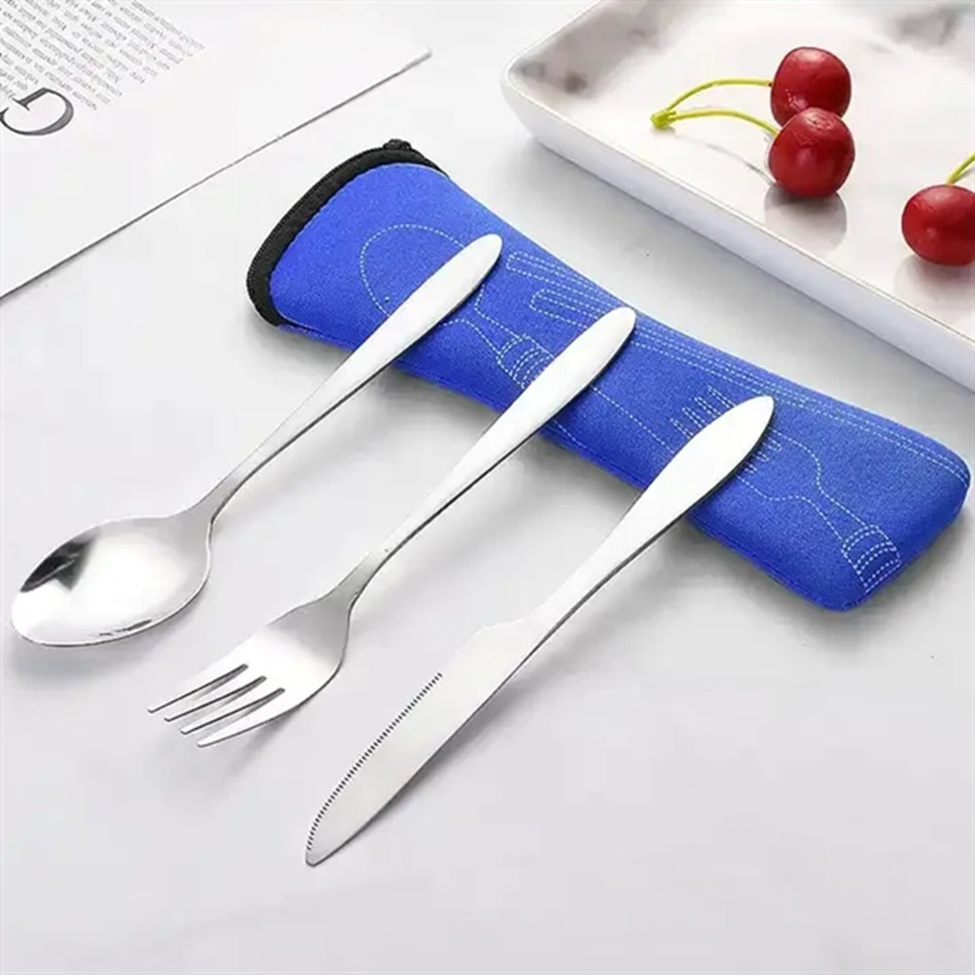 HUPSBY338 3-Piece (Knife, Fork, Spoon) Reusable Flatware Sets