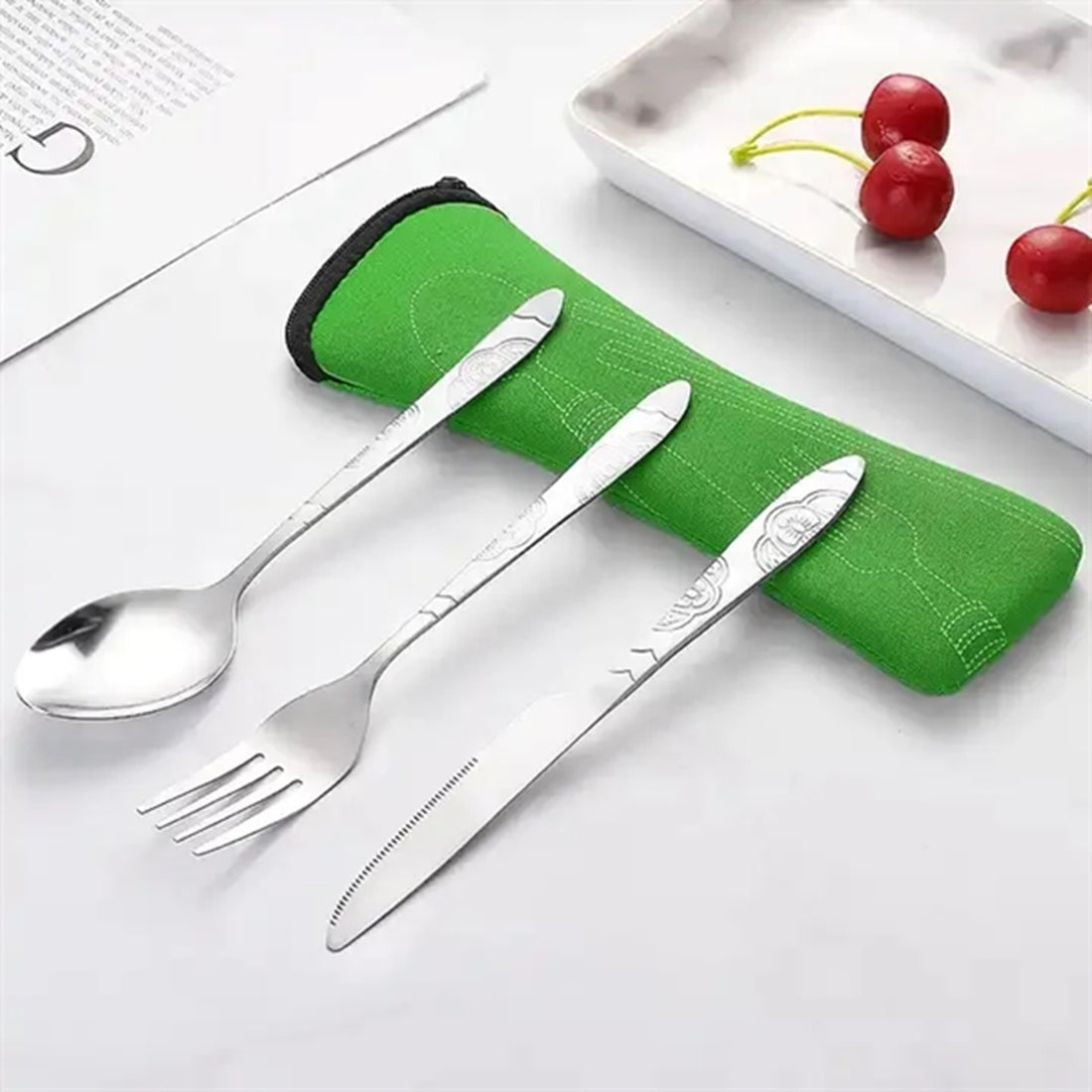 HUPSBY338 3-Piece (Knife, Fork, Spoon) Reusable Flatware Sets
