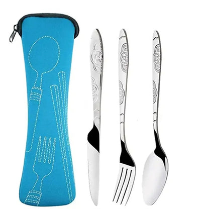 HUPSBY338 3-Piece (Knife, Fork, Spoon) Reusable Flatware Sets