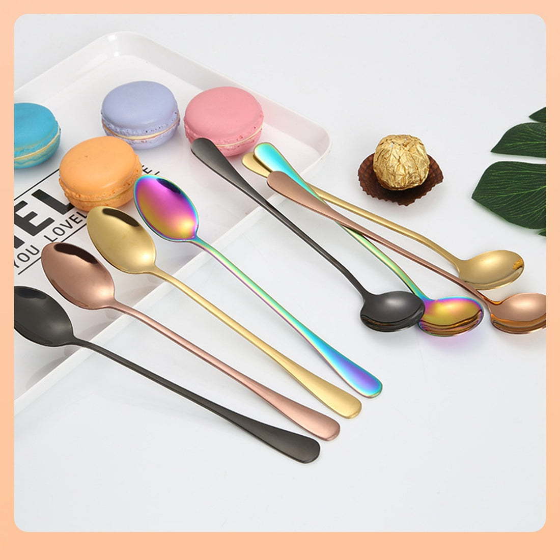 HUPSBY347 Colorful Long Handle Spoon