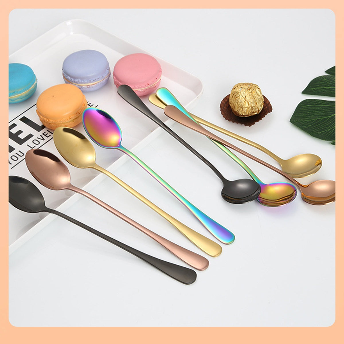 HUPSBY347 Colorful Long Handle Spoon