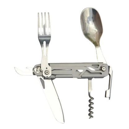 HUPSBY361 6 in 1 Multifunctional All-steel Portable Tableware