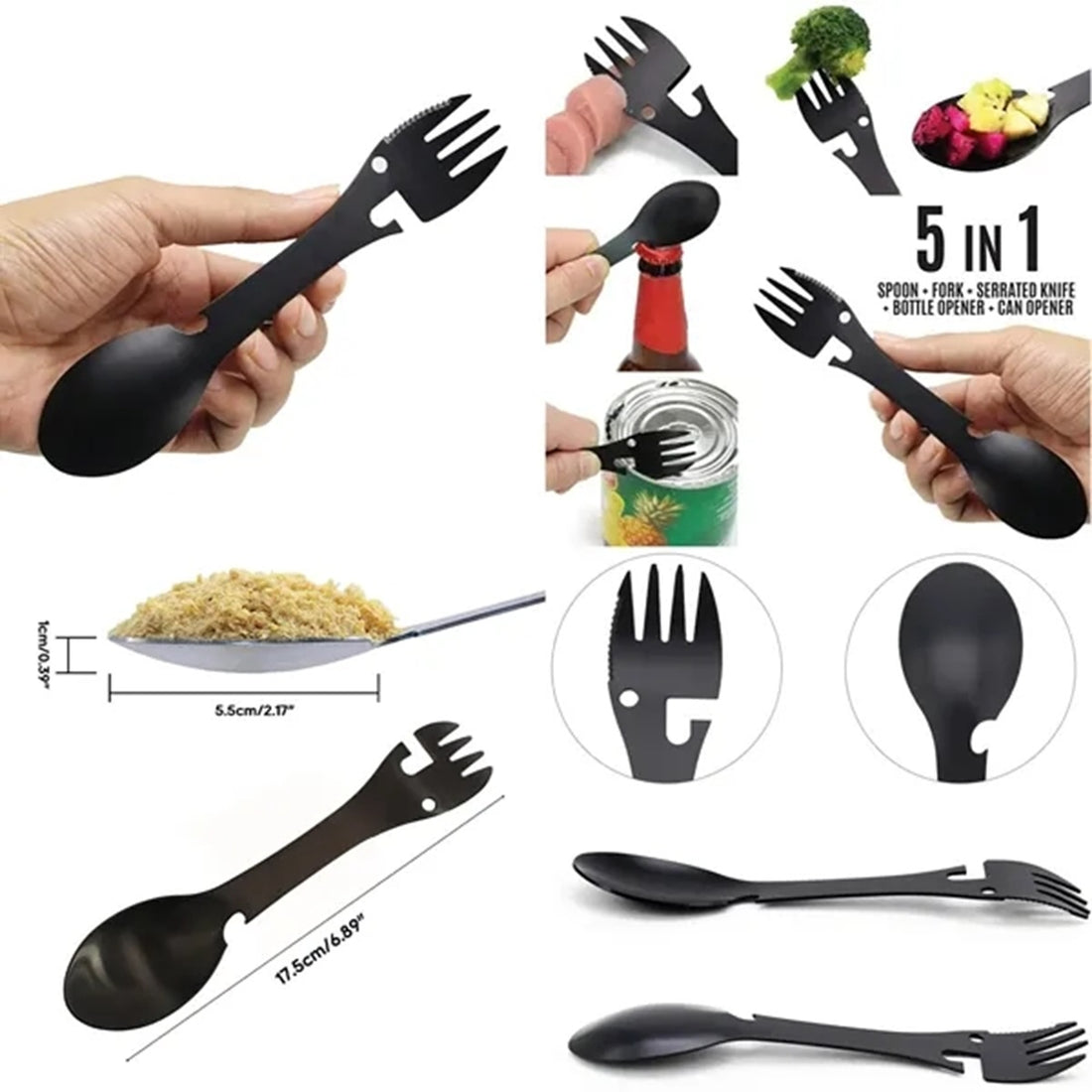 HUPSBY382 Camping Utensils Tool 5 In 1