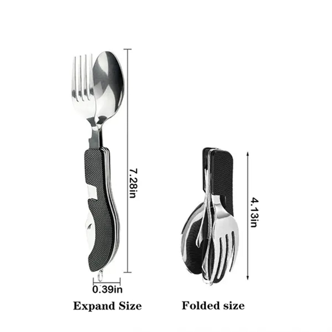 HUPSBY384 Multifunctional Camping Stainless Steel Cutlery Set
