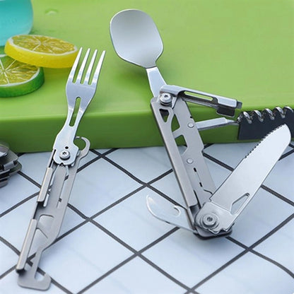 HUPSBY398 Multi-Function Camping Utensil Flatware Set