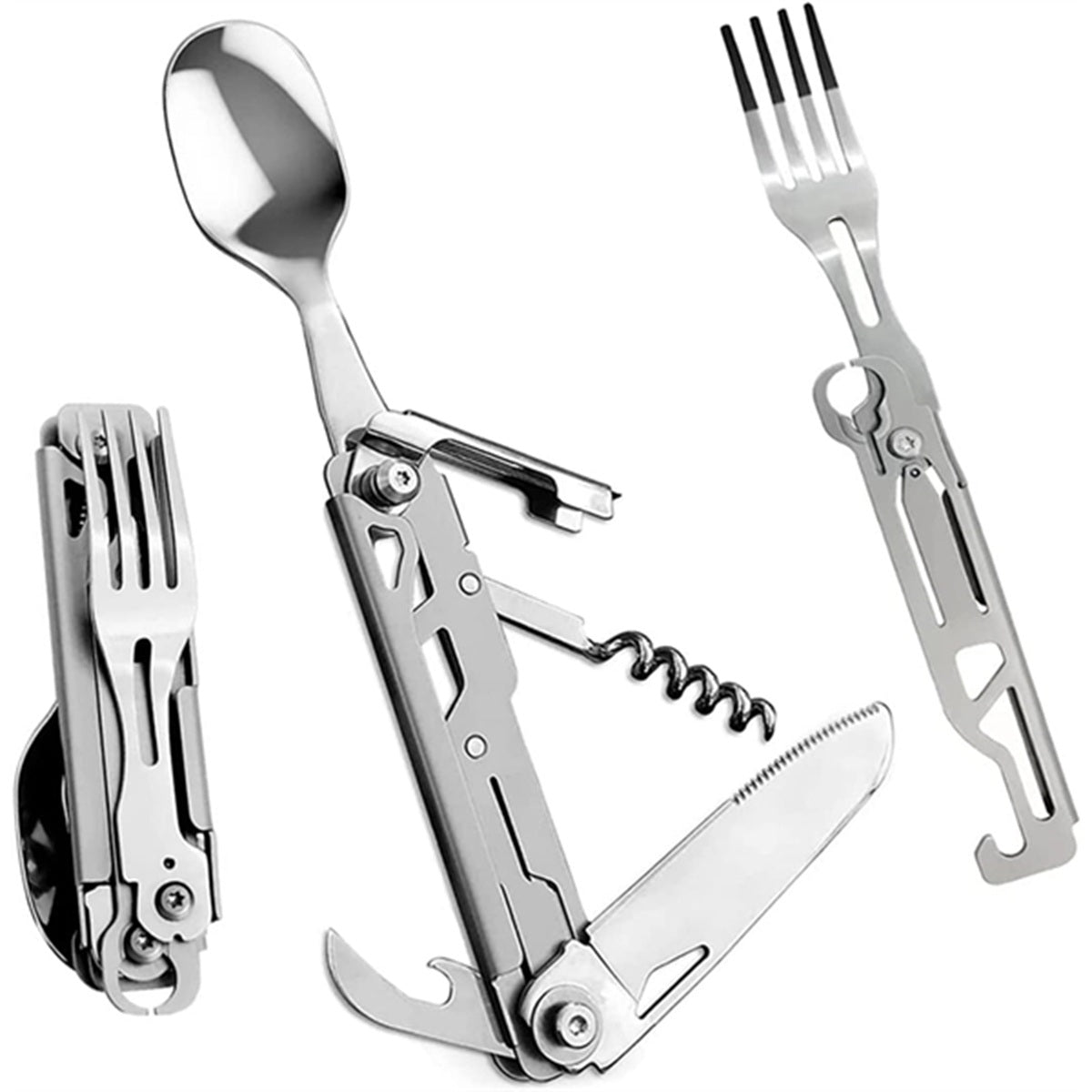 HUPSBY398 Multi-Function Camping Utensil Flatware Set