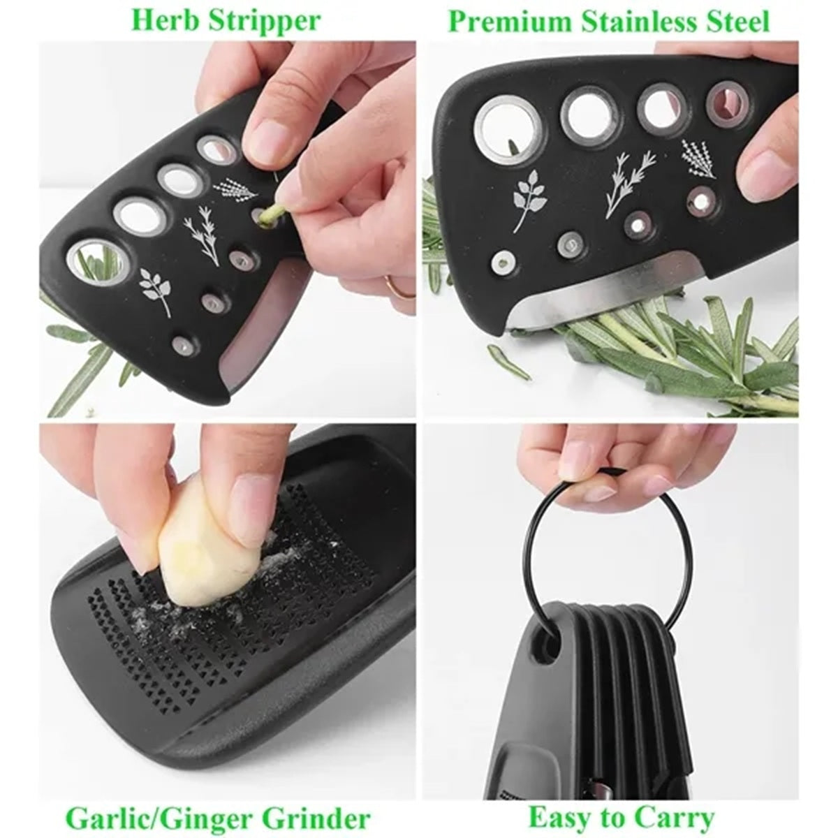 HUPSBY412 Compact 6-in-1 Kitchen Gadget Set w/ Stainless Steel Blades