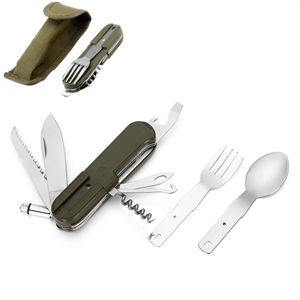 HUPSBY436 Camping Utensils Multi-Function Tool Cutlery Set