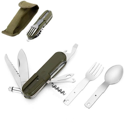 HUPSBY436 Camping Utensils Multi-Function Tool Cutlery Set