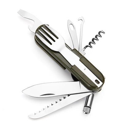 HUPSBY436 Camping Utensils Multi-Function Tool Cutlery Set