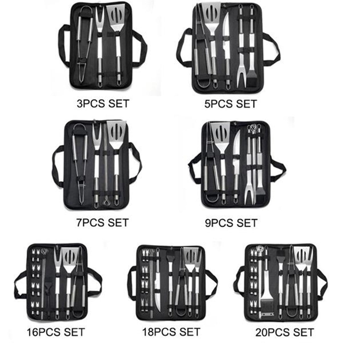 HUPSBY440 Barbecue Grill Tools Set 9pcs