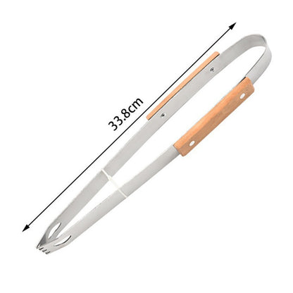 HUPSBY444 3PCS BBQ Grilling Tool Set With Wooden Handle