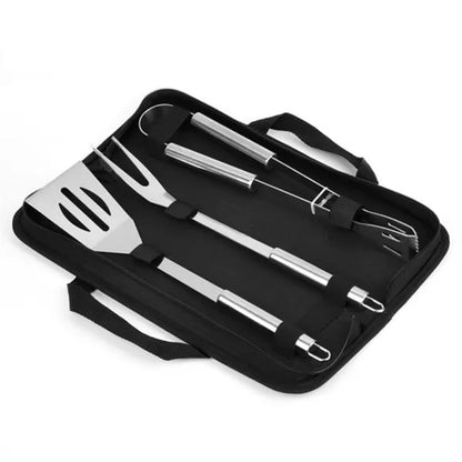 HUPSBY458 3pcs Stainless Steel BBQ Grilling Tool Set