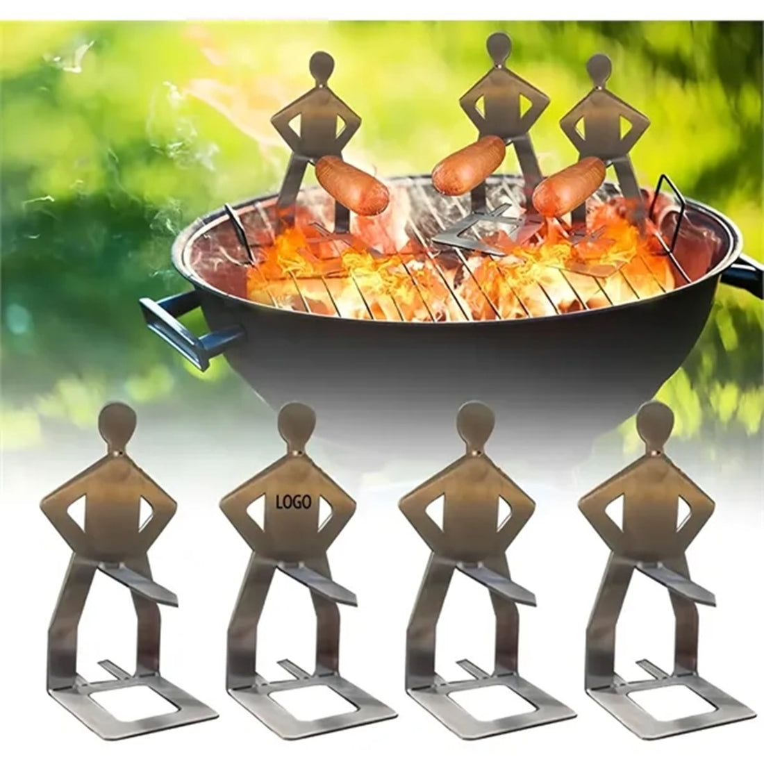 HUPSBY462 Stainless Steel BBQ Sausage and Hot Dog Holder