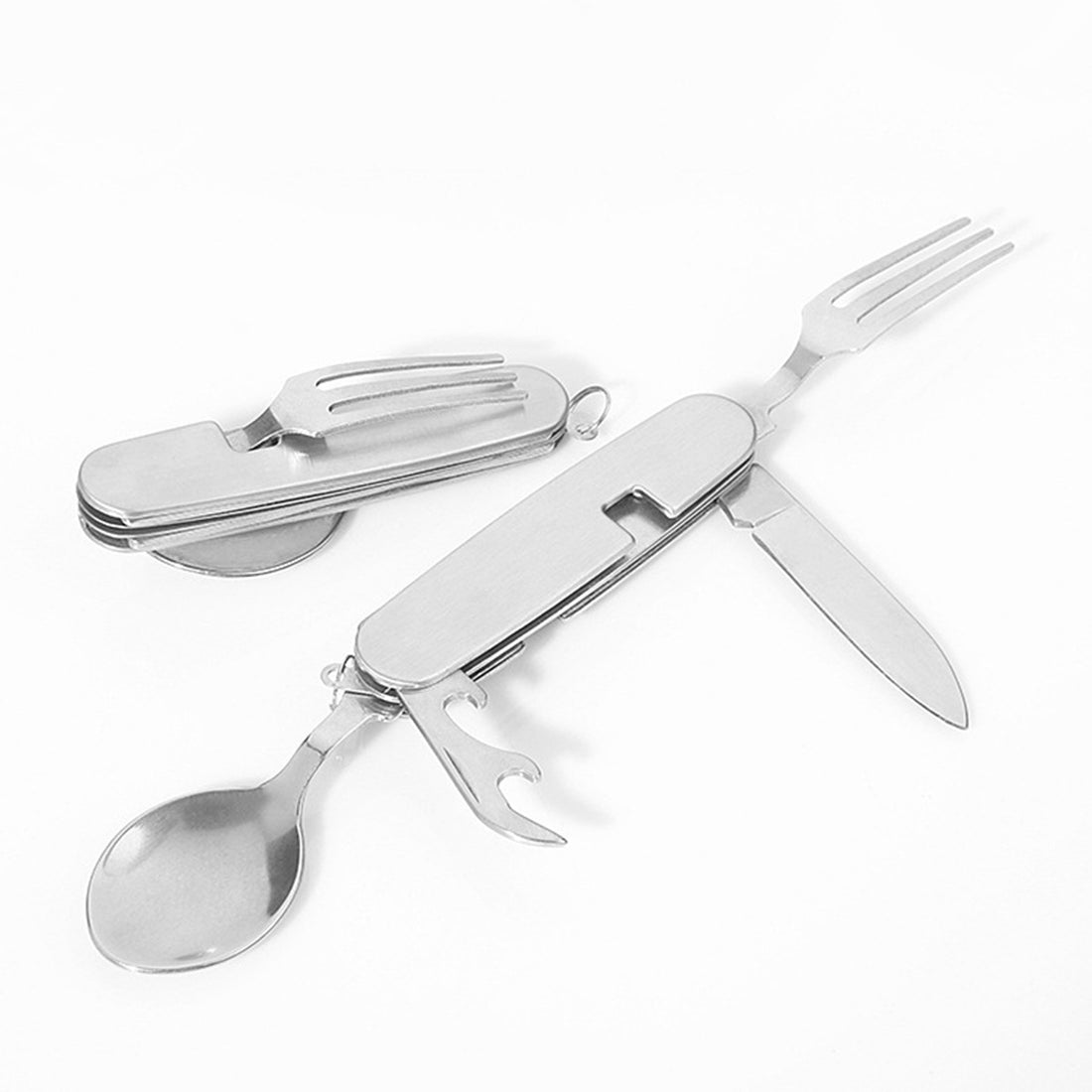 HUPSBY465 6-in-1 Multi-Function Camping Folding Knife and Fork